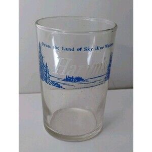 Vintage Hamm's Beer Glass 3.5" From the Land of Sky Blue Waters Chaser Tumbler